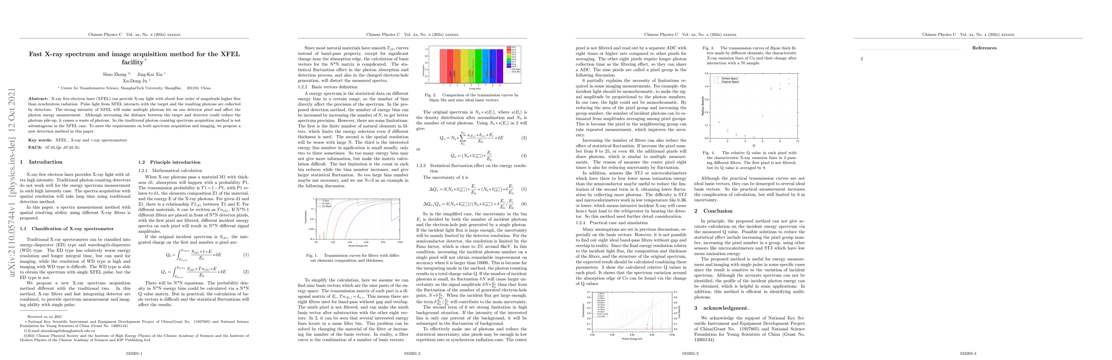 Thumbnail for Fast X-ray spectrum and image acquisition method for the XFEL facility