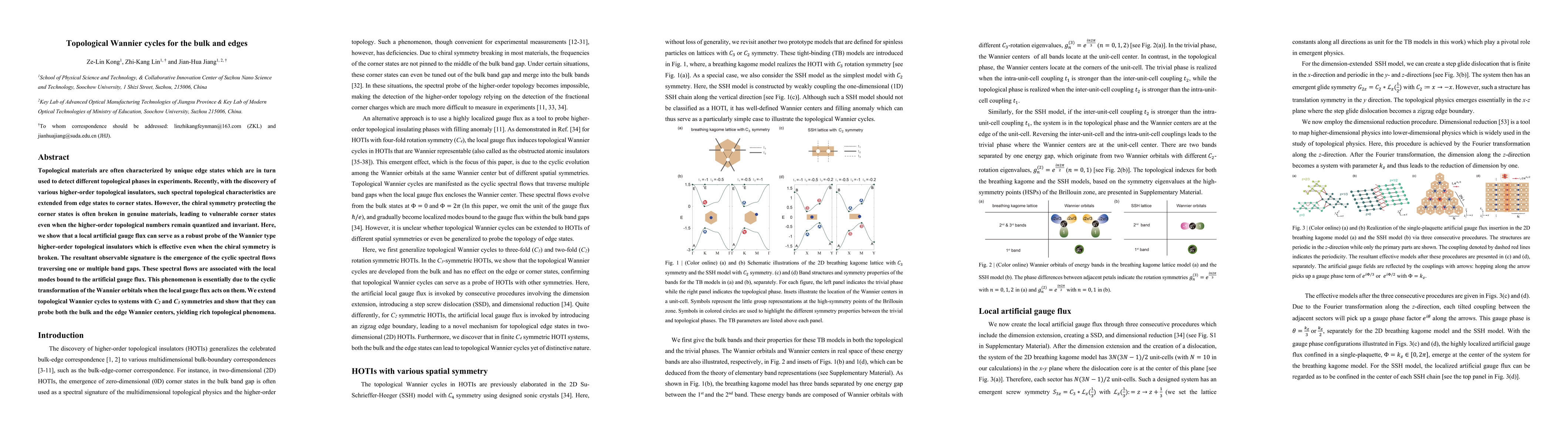 Thumbnail for Topological Wannier cycles for the bulk and edges