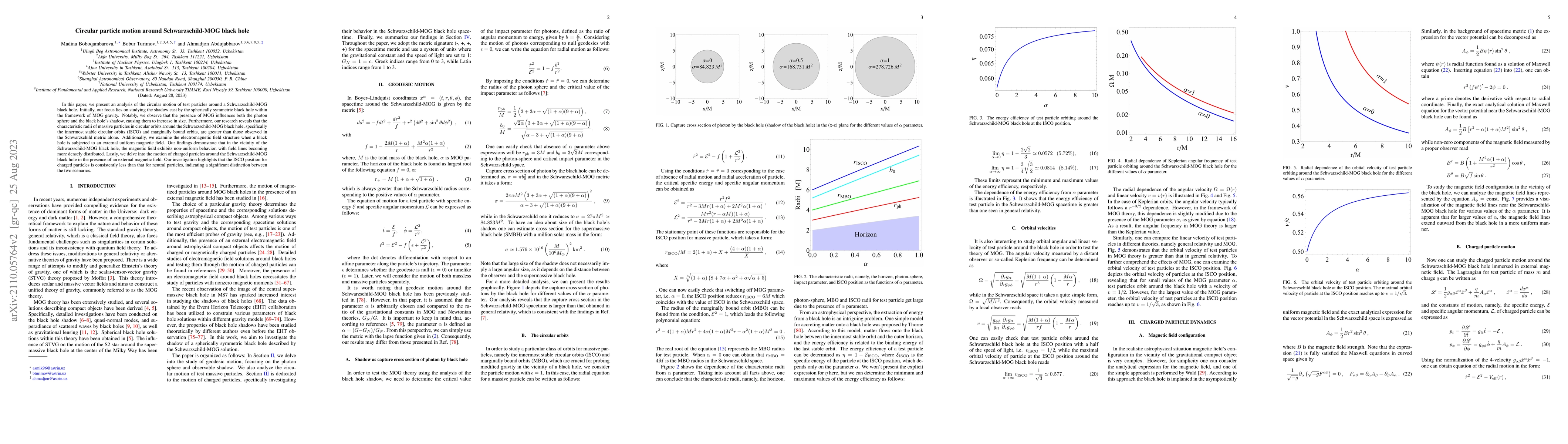 Thumbnail for Circular motion of particle around Schwarzschild-MOG black hole