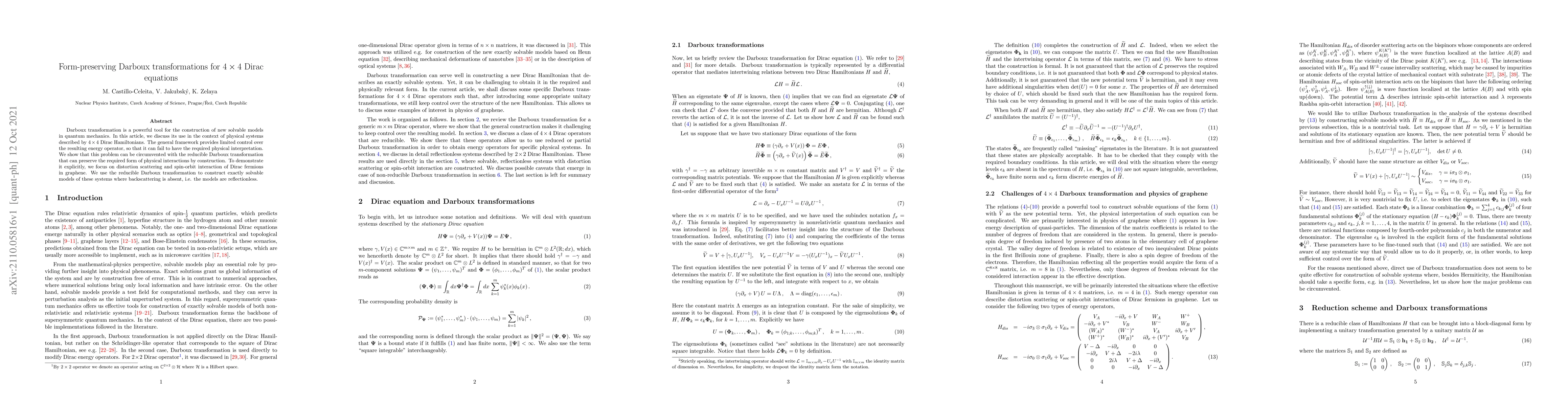 Thumbnail for Form-preserving Darboux transformations for $4\times 4$ Dirac equations