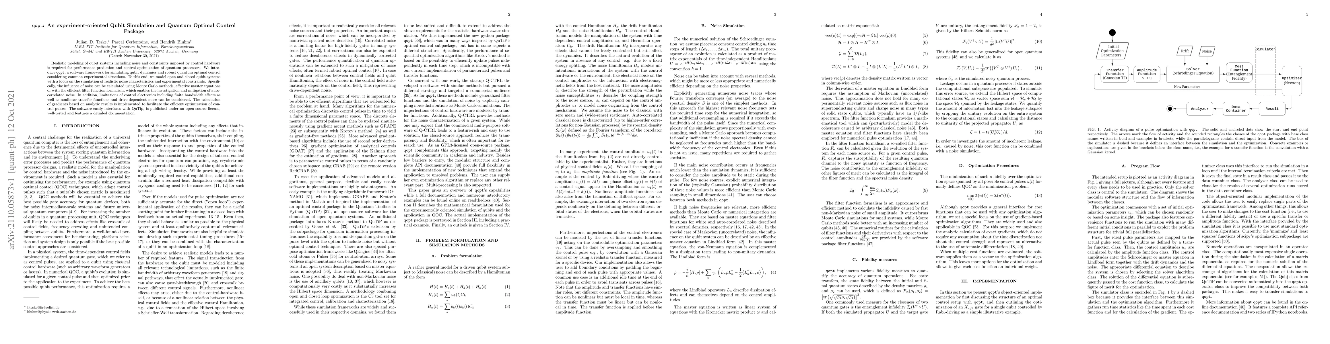 Thumbnail for qopt: An experiment-oriented Qubit Simulation and Quantum Optimal
  Control Package