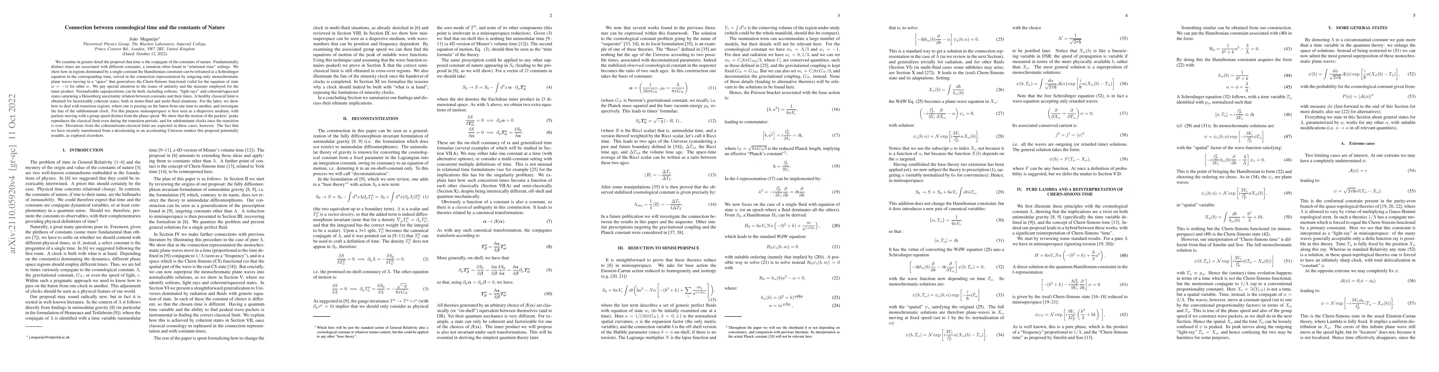 Thumbnail for Connection between cosmological time and the constants of Nature