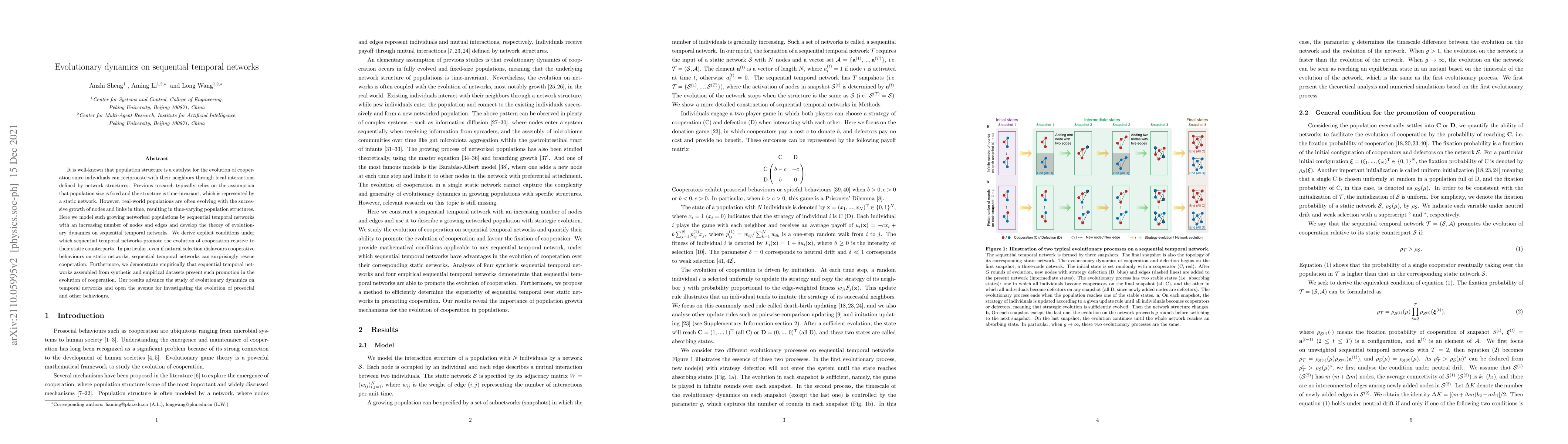 Thumbnail for Evolutionary dynamics on sequential temporal networks