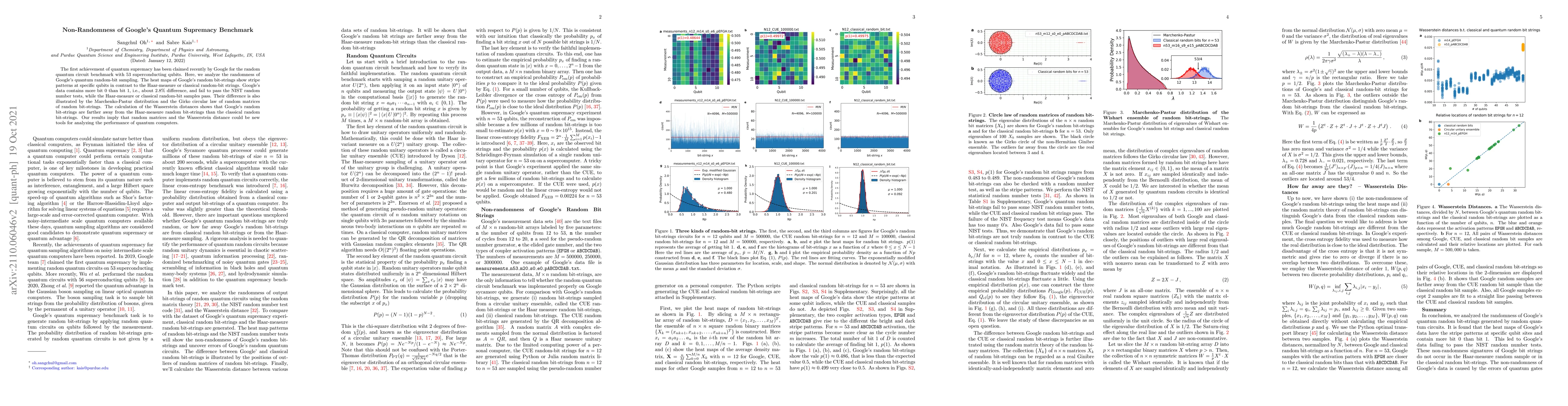 Thumbnail for Non-Randomness of Google's Quantum Supremacy Benchmark