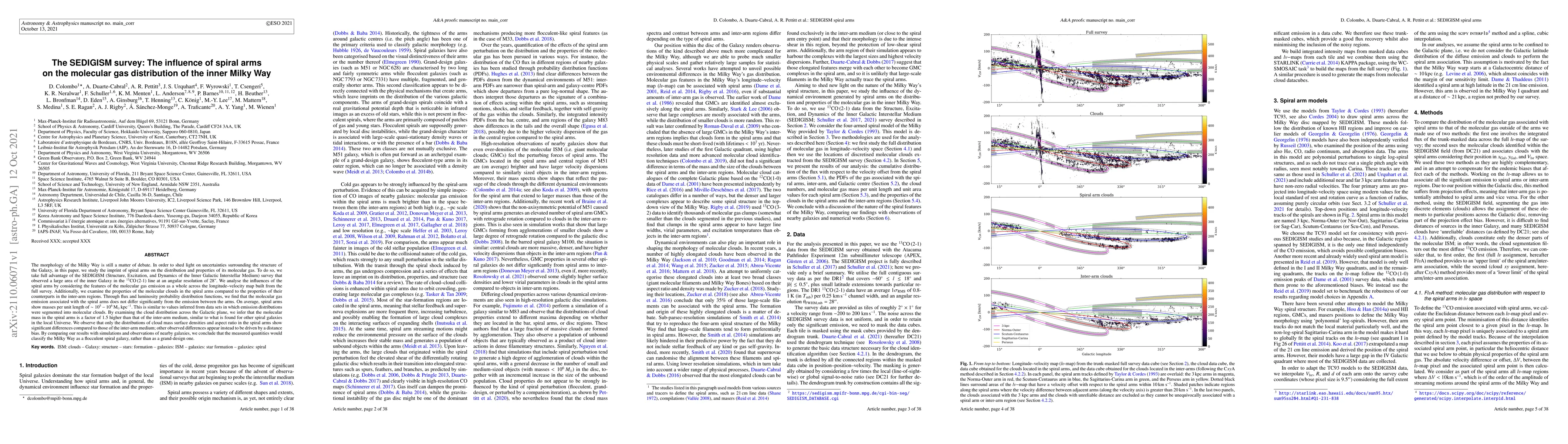 Thumbnail for The SEDIGISM survey: The influence of spiral arms on the molecular gas
  distribution of the inner Milky Way