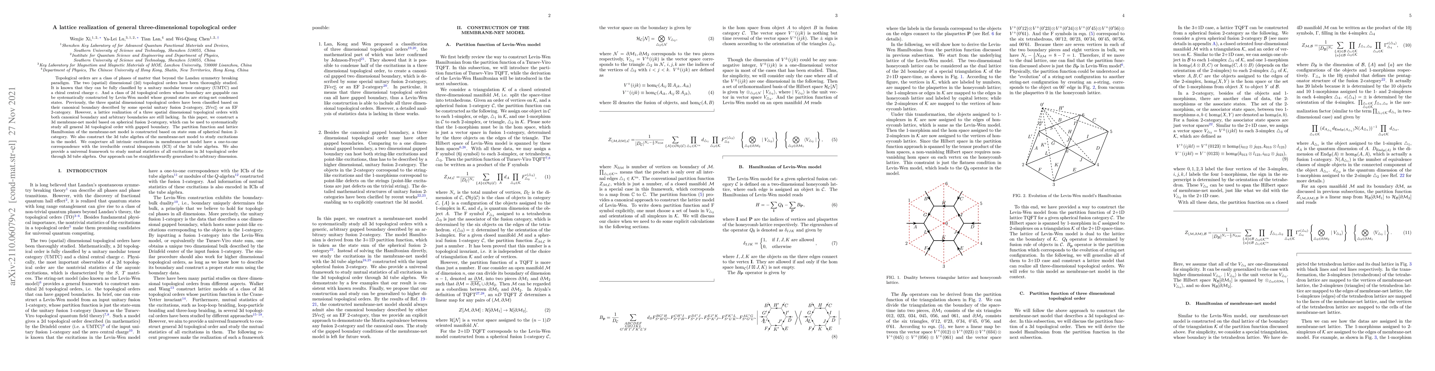 Thumbnail for A lattice realization of general three-dimensional topological order