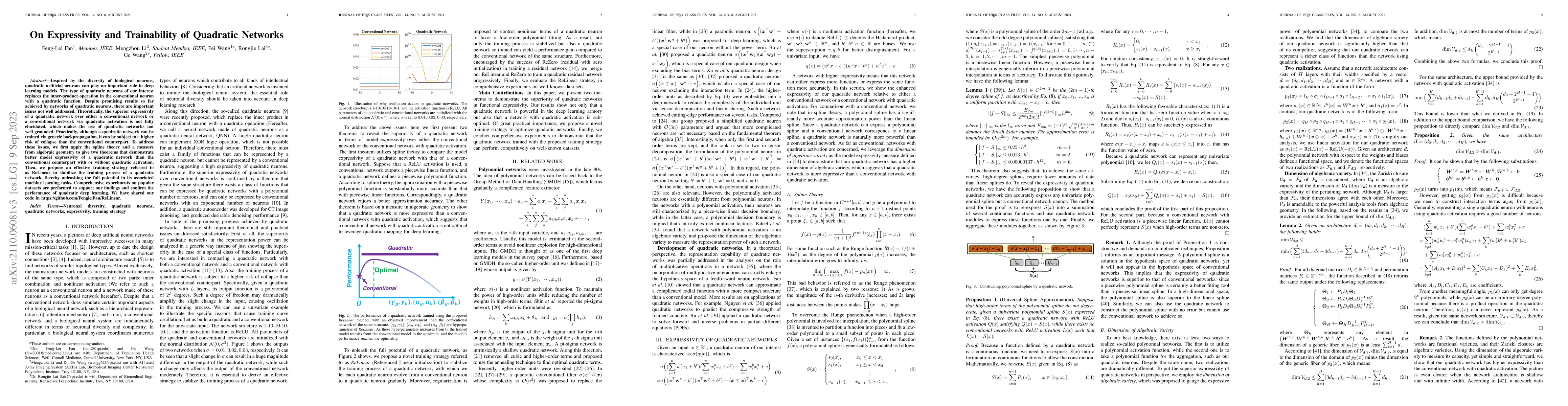 Thumbnail for On Expressivity and Trainability of Quadratic Networks