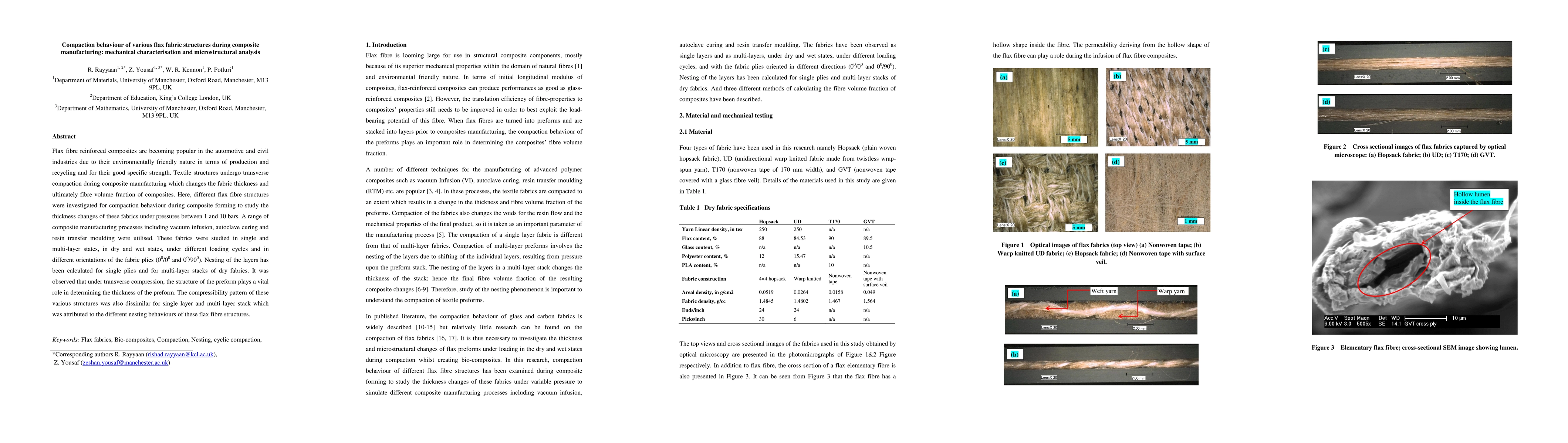 Thumbnail for Compaction behaviour of various flax fabric structures during composite
  manufacturing: mechanical characterisation and microstructural analysis