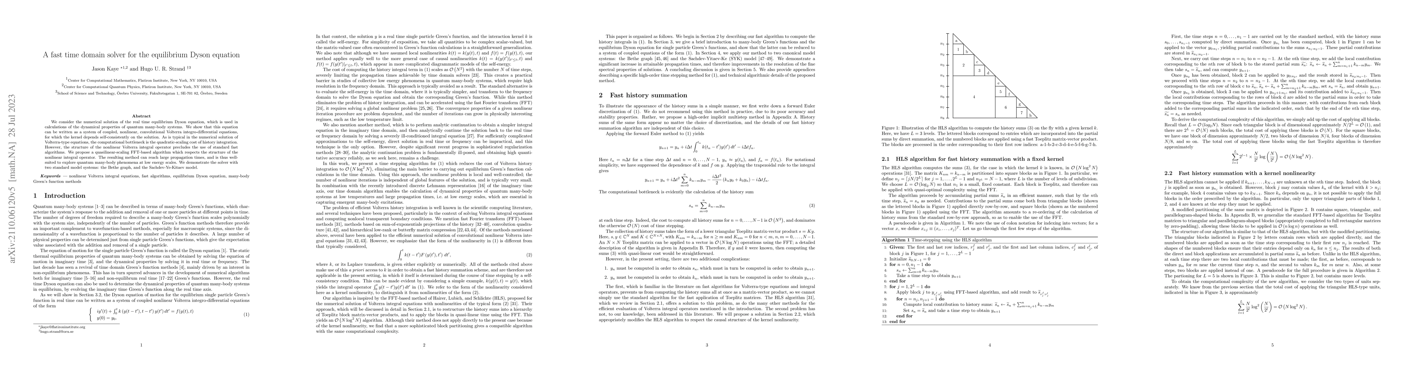Thumbnail for A fast time domain solver for the equilibrium Dyson equation