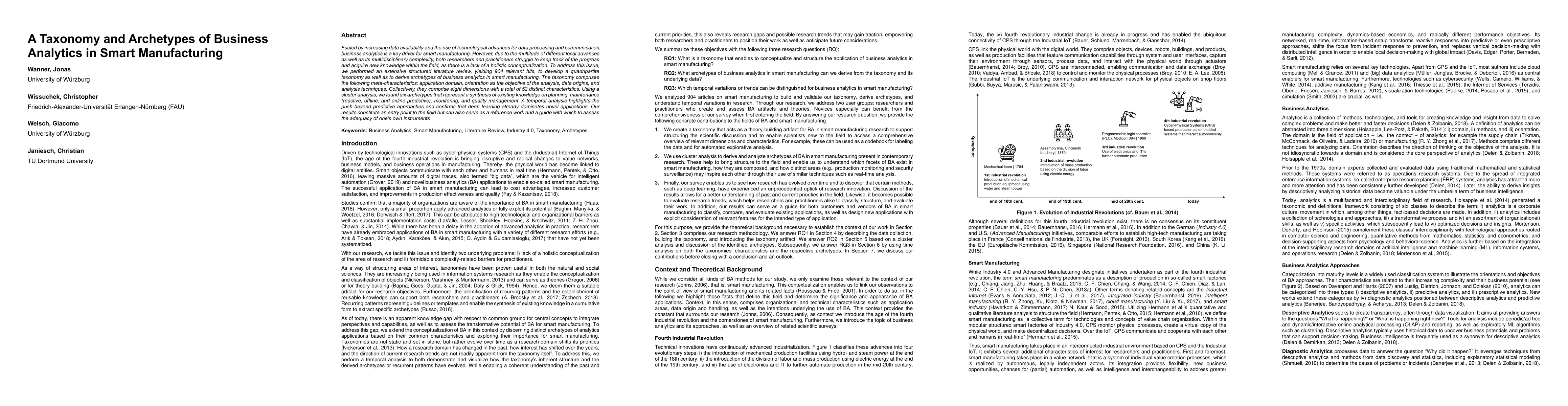 Thumbnail for A Taxonomy and Archetypes of Business Analytics in Smart Manufacturing