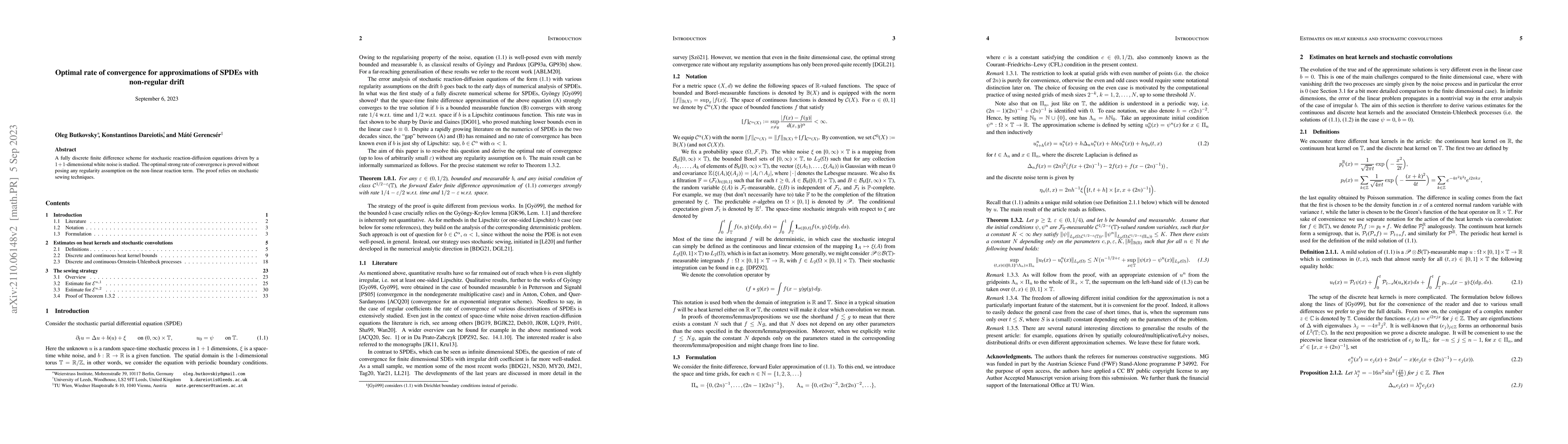 Thumbnail for Optimal rate of convergence for approximations of SPDEs with non-regular
  drift