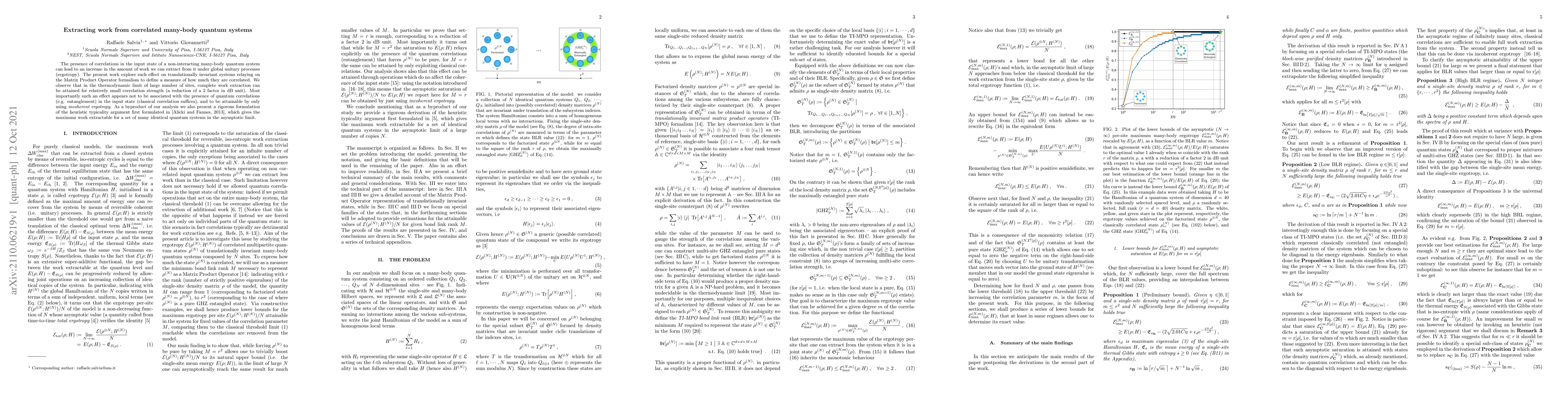 Thumbnail for Extracting work from correlated many-body quantum systems