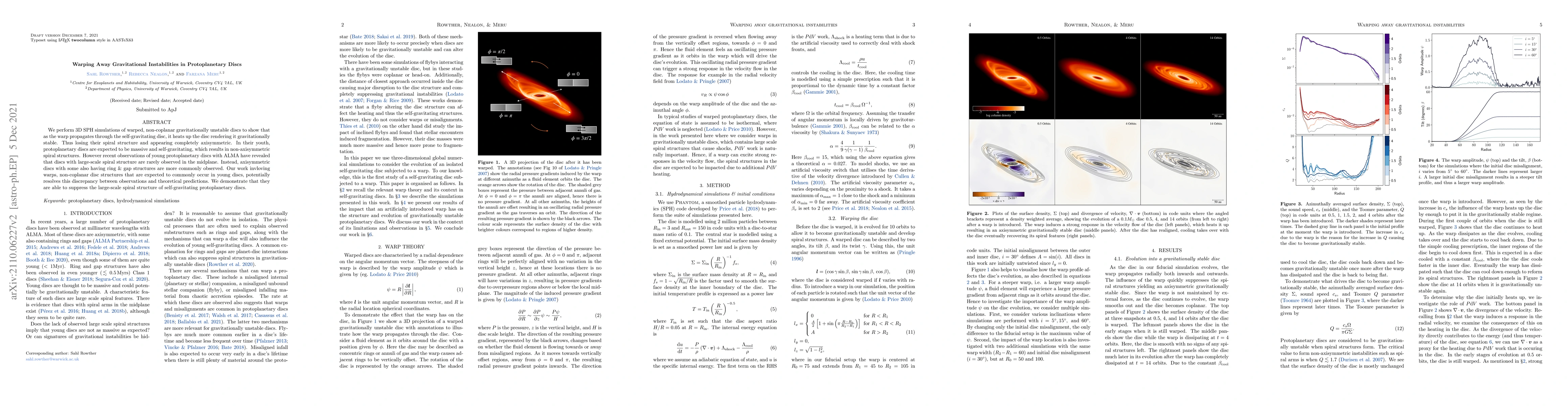 Thumbnail for Warping Away Gravitational Instabilities in Protoplanetary Discs