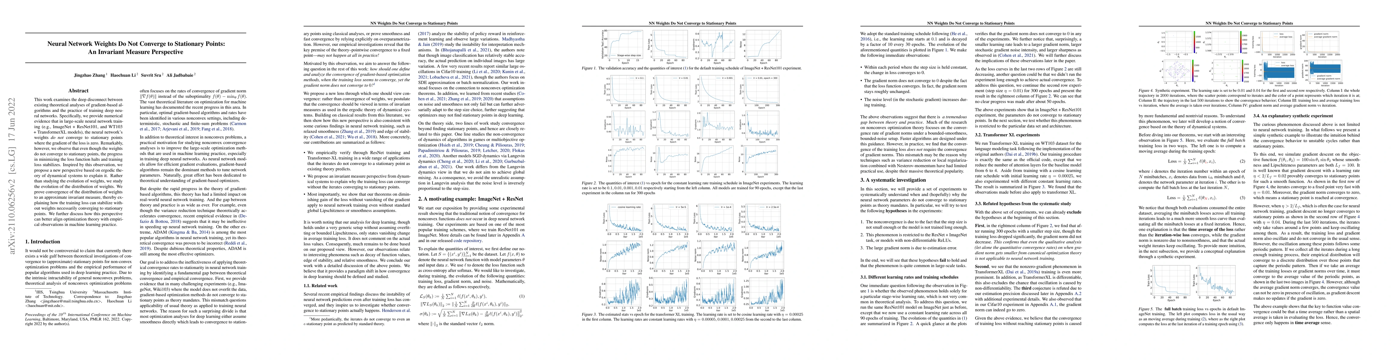 Thumbnail for Neural Network Weights Do Not Converge to Stationary Points: An
  Invariant Measure Perspective