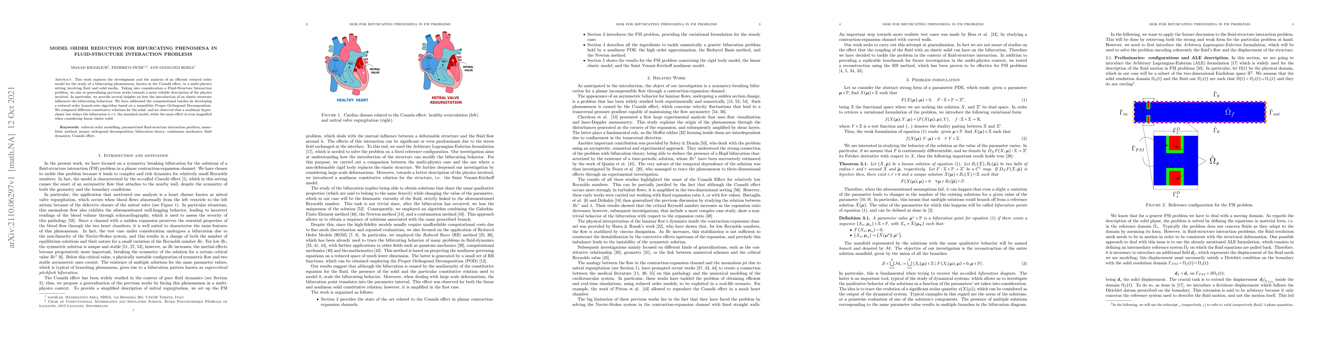 Thumbnail for Model order reduction for bifurcating phenomena in Fluid-Structure
  Interaction problems
