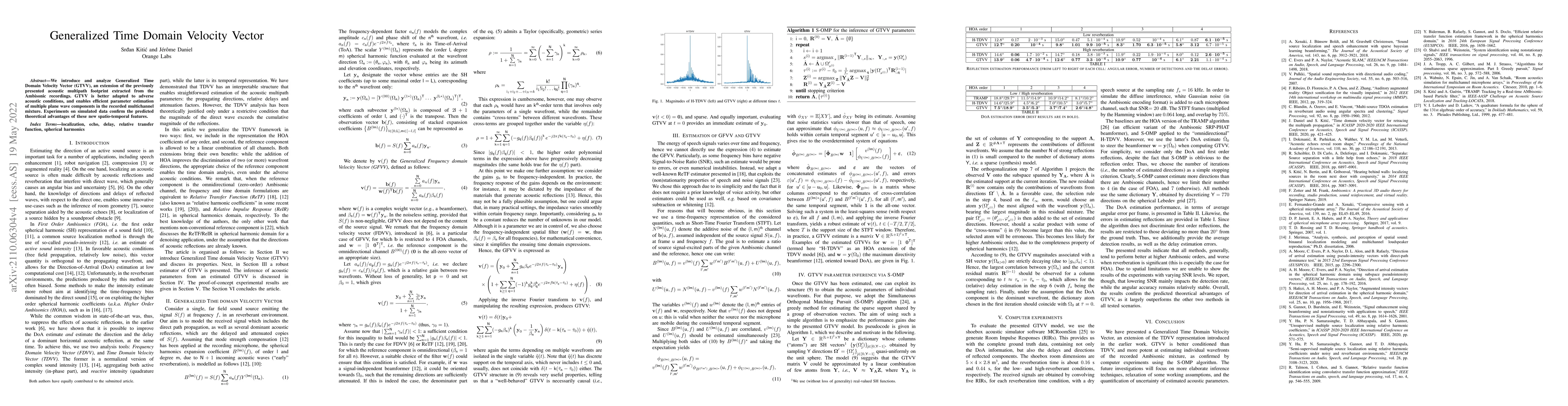Thumbnail for Generalized Time Domain Velocity Vector