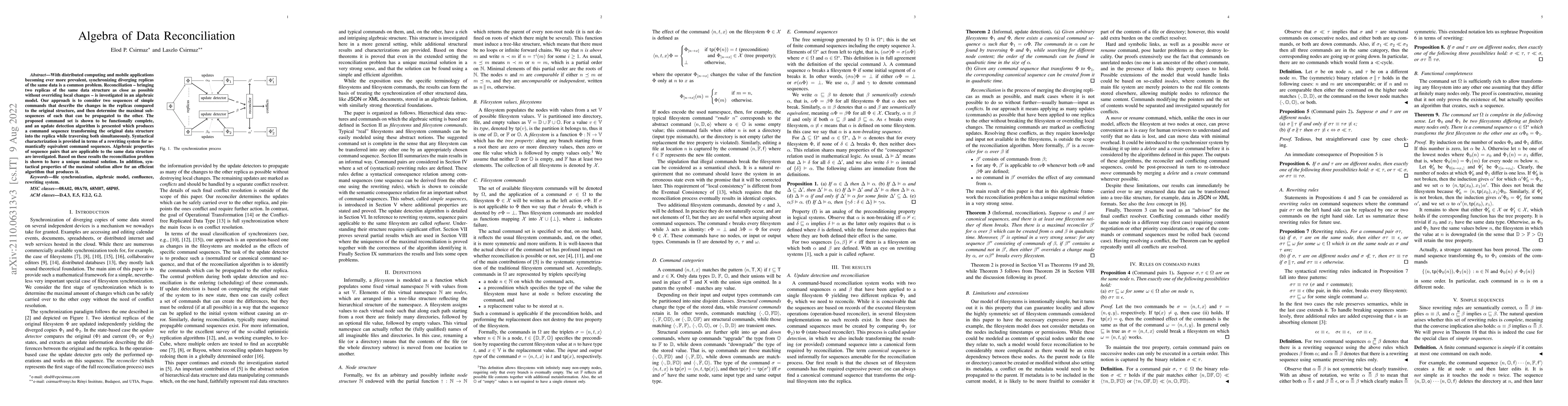 Thumbnail for Algebra of Data Reconciliation