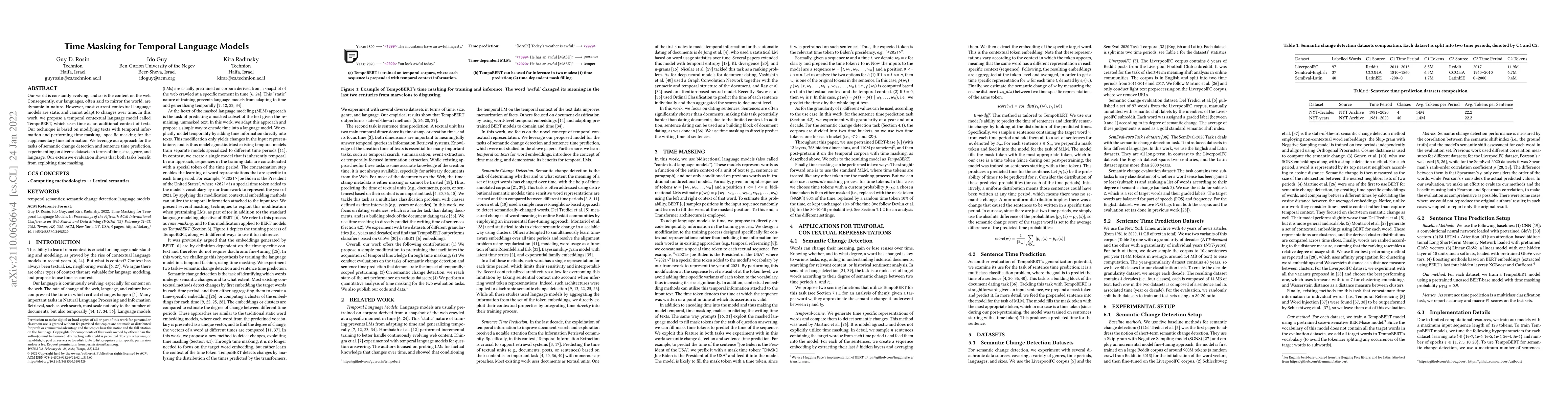 Thumbnail for Time Masking for Temporal Language Models