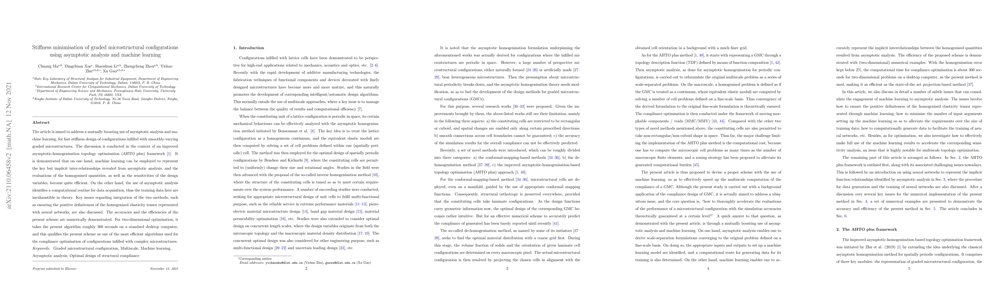 Thumbnail for Stiffness minimisation of graded microstructural configurations using
  asymptotic analysis and machine learning
