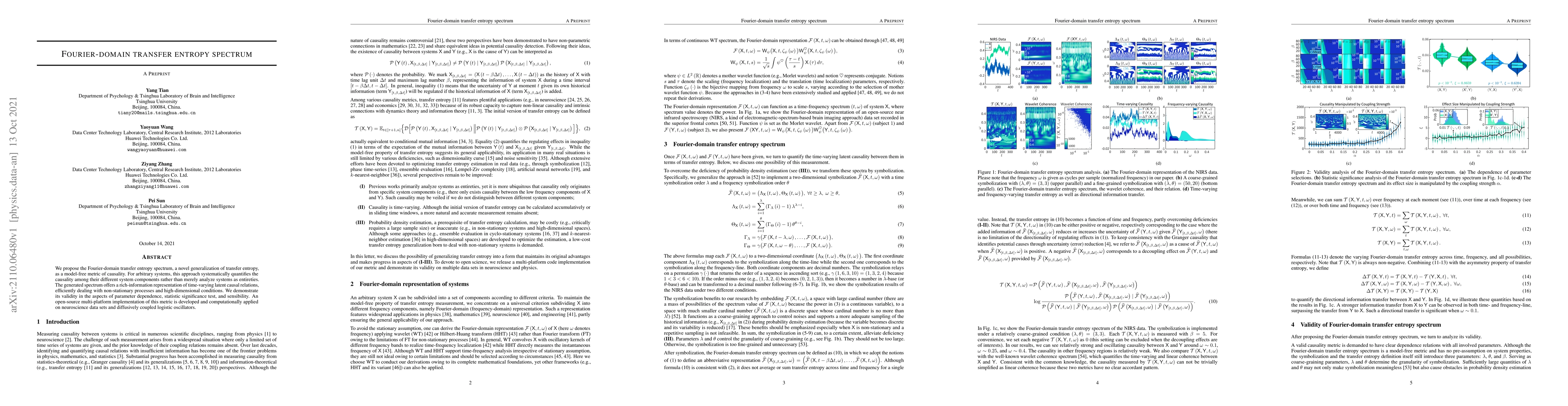 Thumbnail for Fourier-domain transfer entropy spectrum