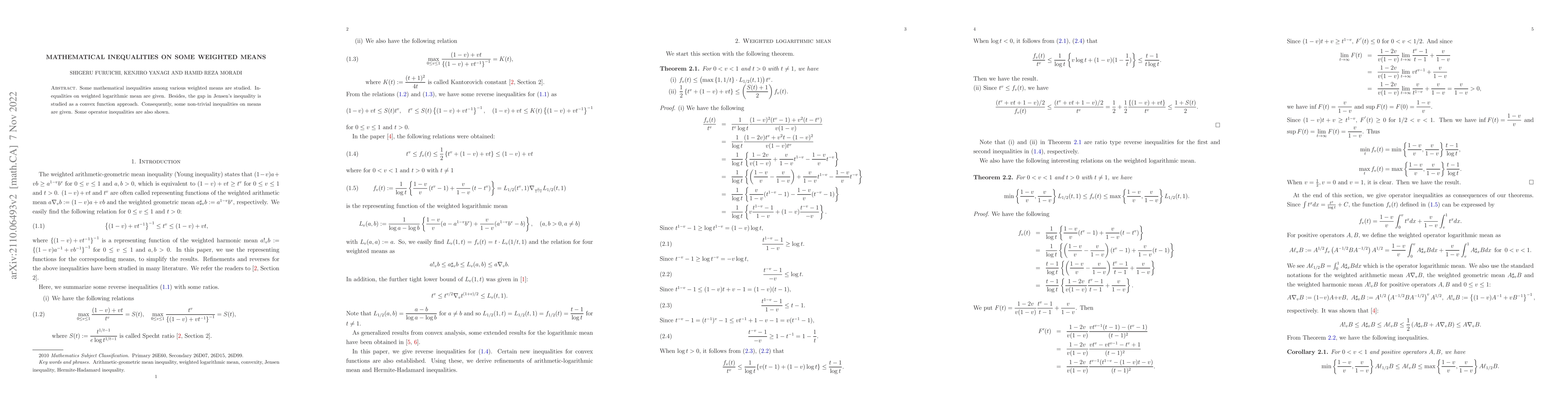 Thumbnail for Mathematical inequalities on some weighted means