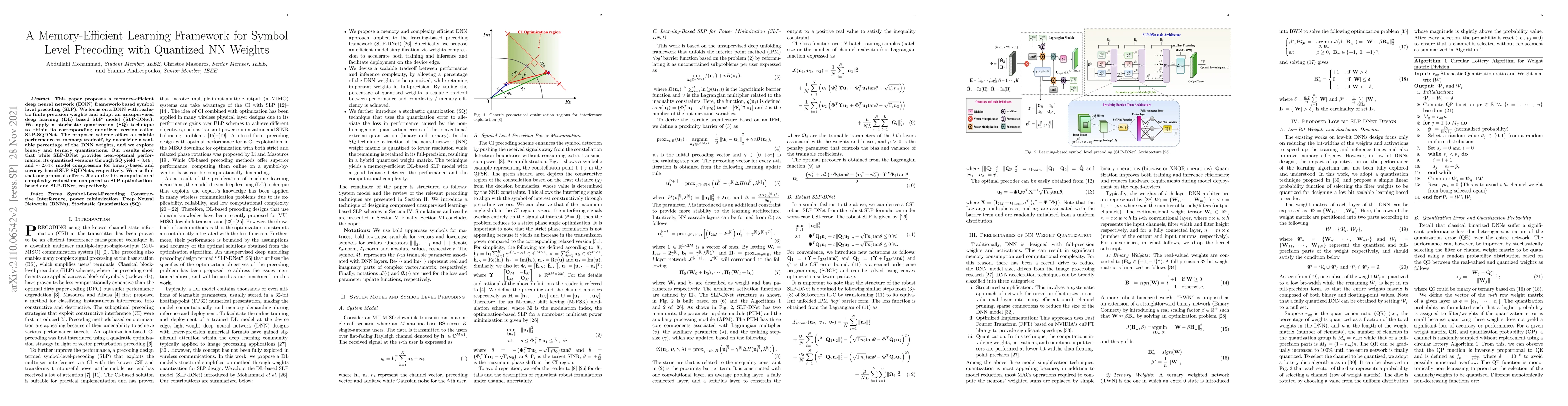 Thumbnail for A Memory-Efficient Learning Framework for SymbolLevel Precoding with
  Quantized NN Weights