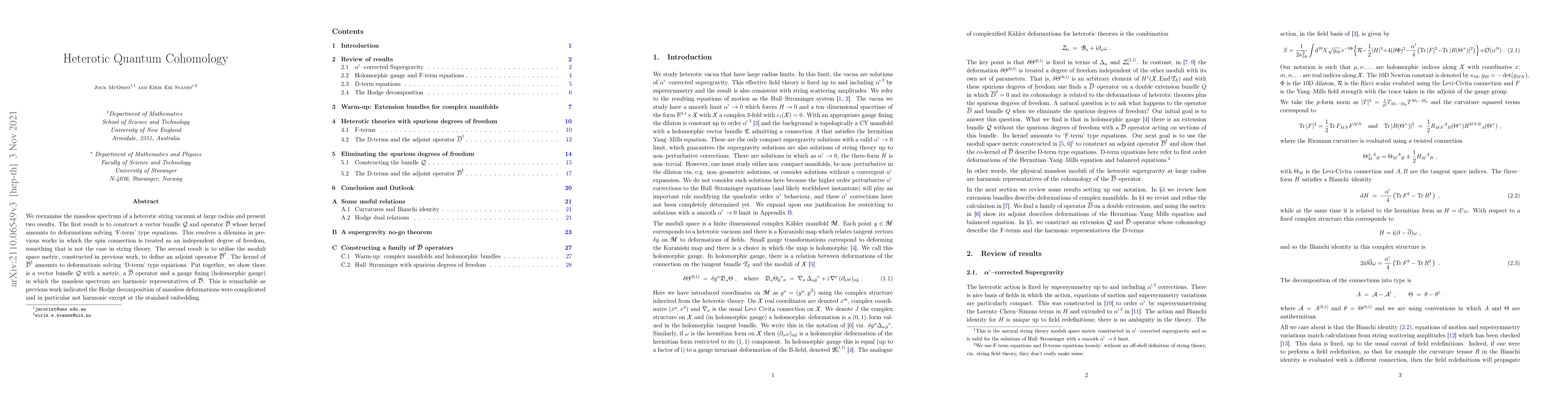 Thumbnail for Heterotic Quantum Cohomology