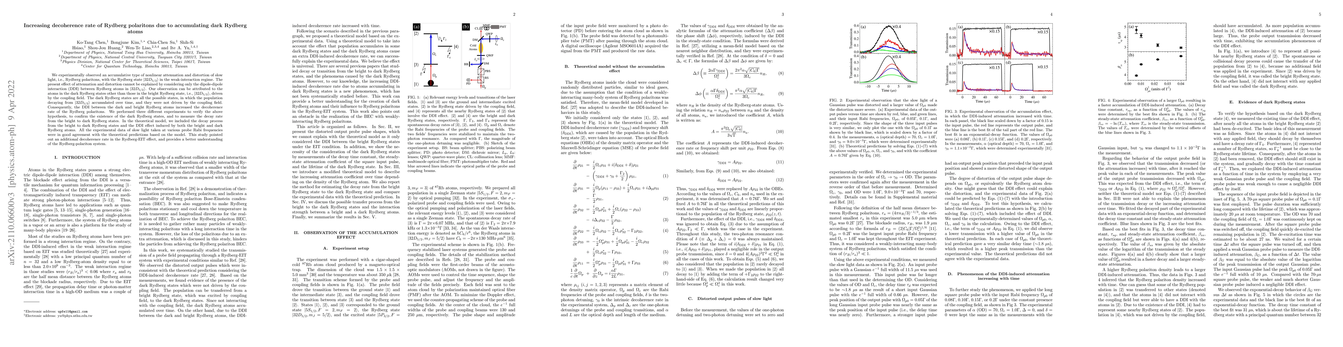 Thumbnail for Increasing decoherence rate of Rydberg polaritons due to accumulating
  dark Rydberg atoms