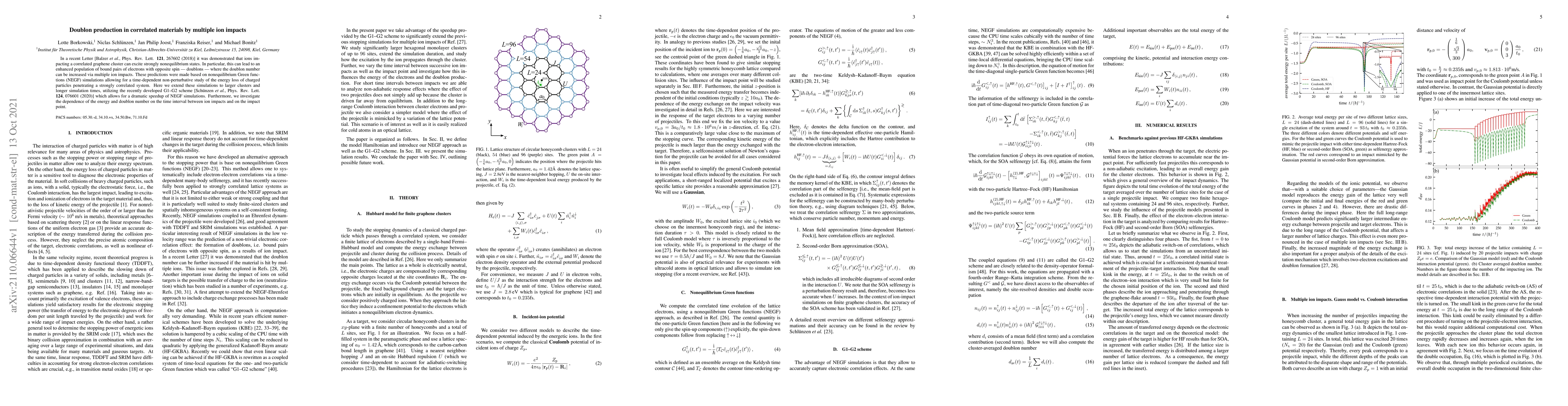 Thumbnail for Doublon production in correlated materials by multiple ion impacts