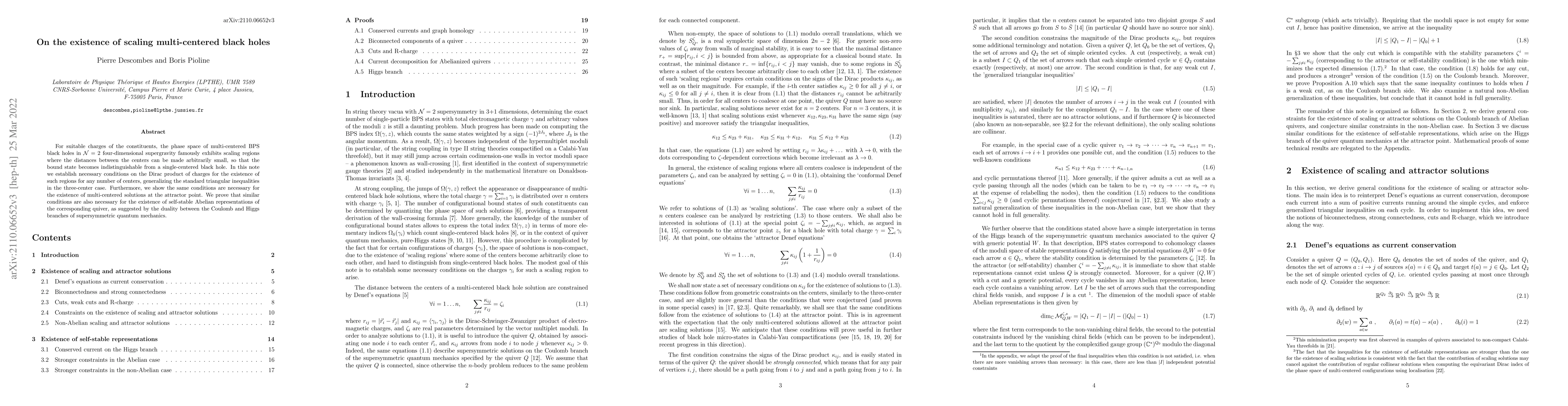 Thumbnail for On the existence of scaling multi-centered black holes
