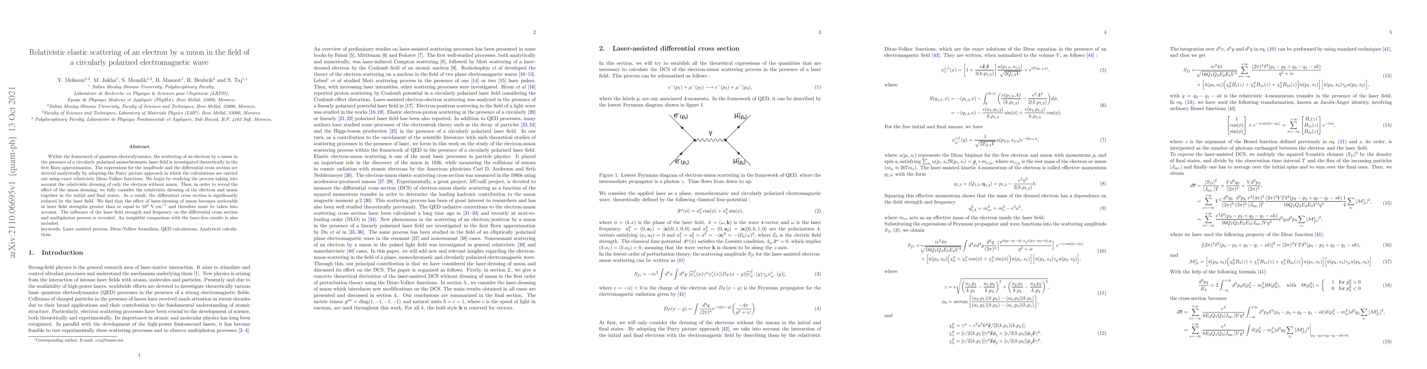 Thumbnail for Relativistic elastic scattering of an electron by a muon in the field of
  a circularly polarized electromagnetic wave