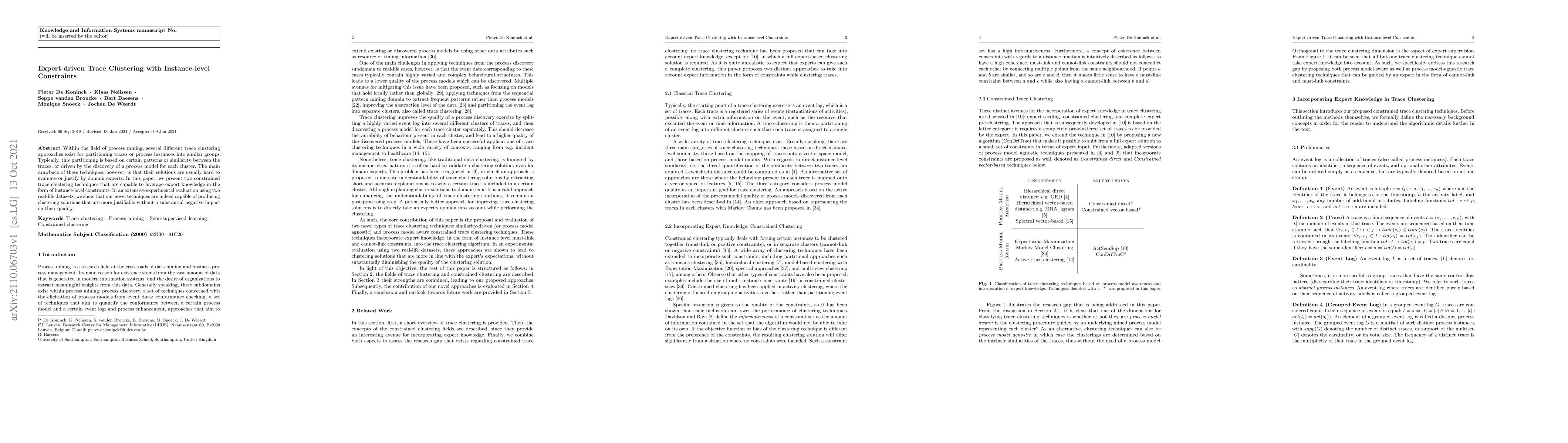 Thumbnail for Expert-driven Trace Clustering with Instance-level Constraints