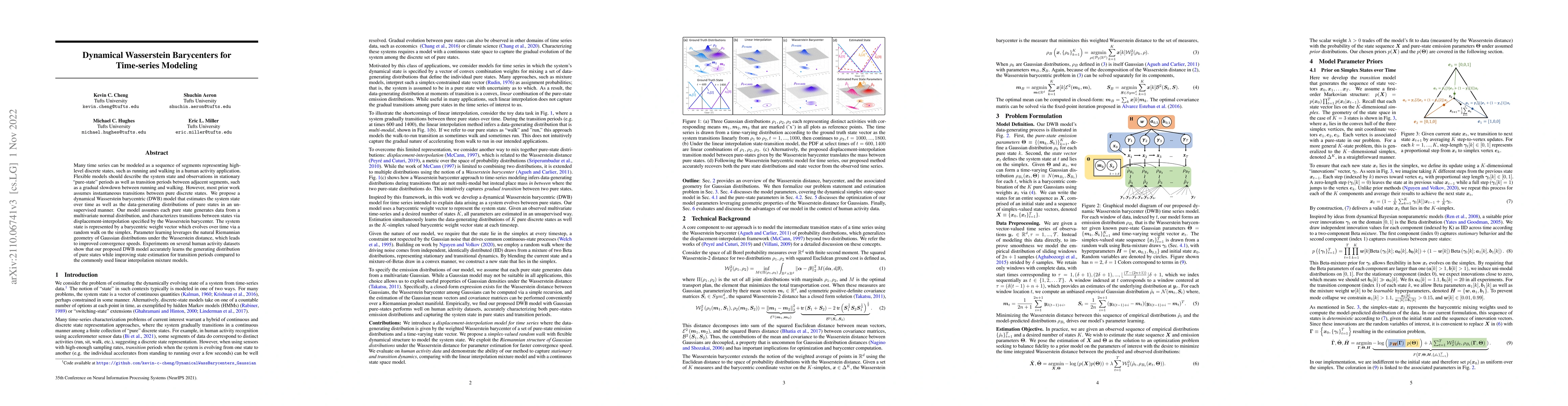 Thumbnail for Dynamical Wasserstein Barycenters for Time-series Modeling