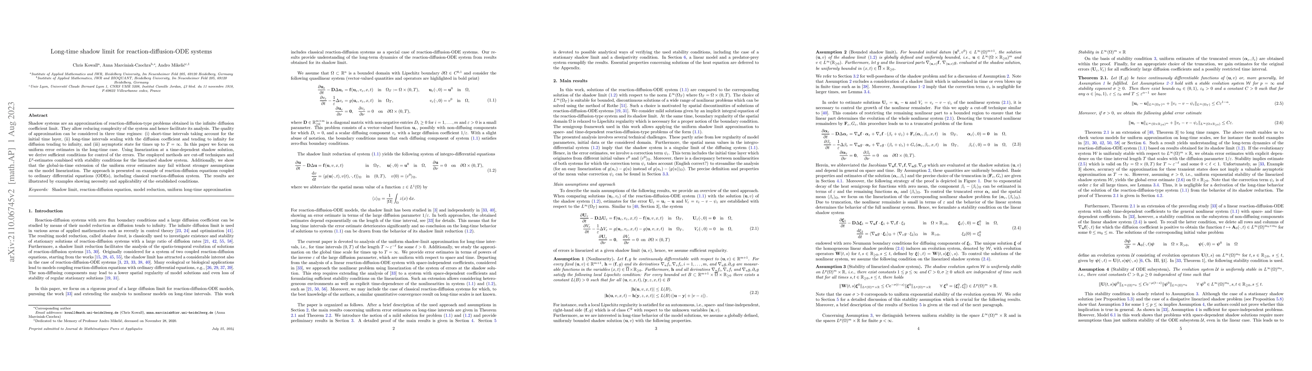 Thumbnail for Long-time shadow limit for reaction-diffusion-ODE systems
