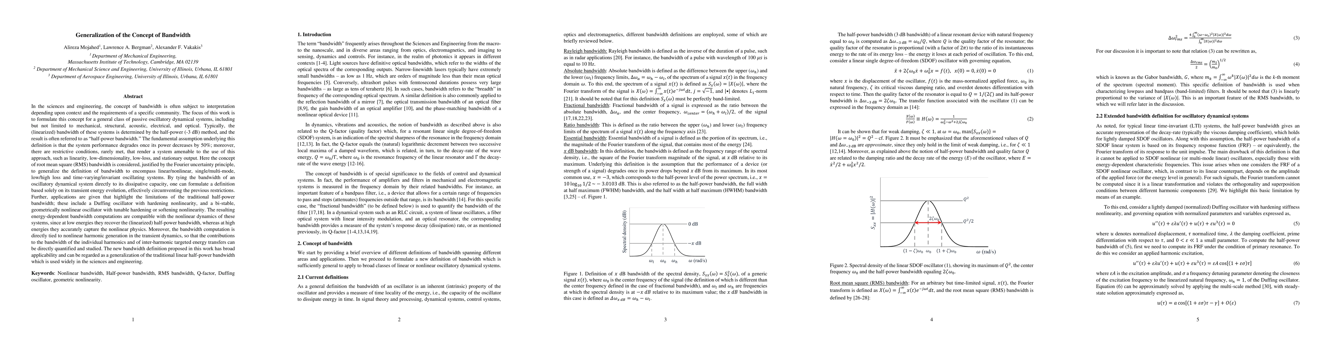 Thumbnail for Generalization of the Concept of Bandwidth