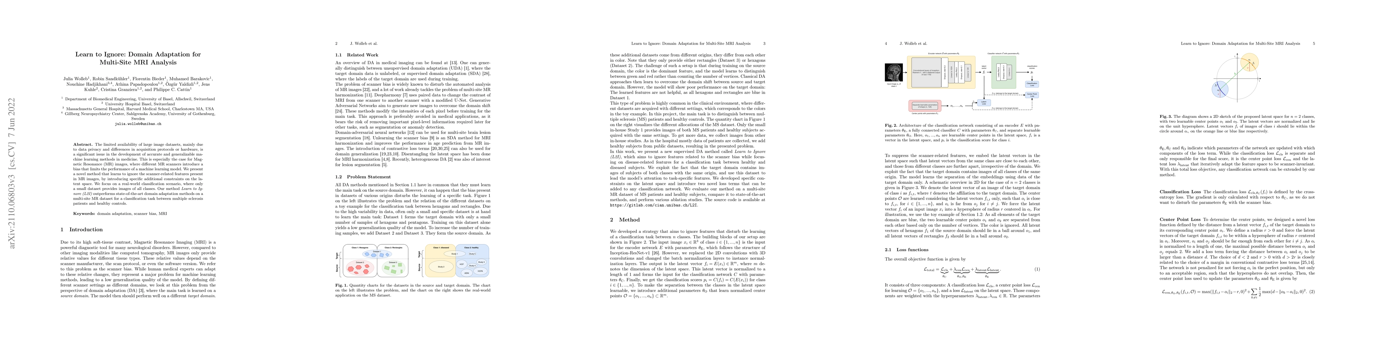 Thumbnail for Learn to Ignore: Domain Adaptation for Multi-Site MRI Analysis