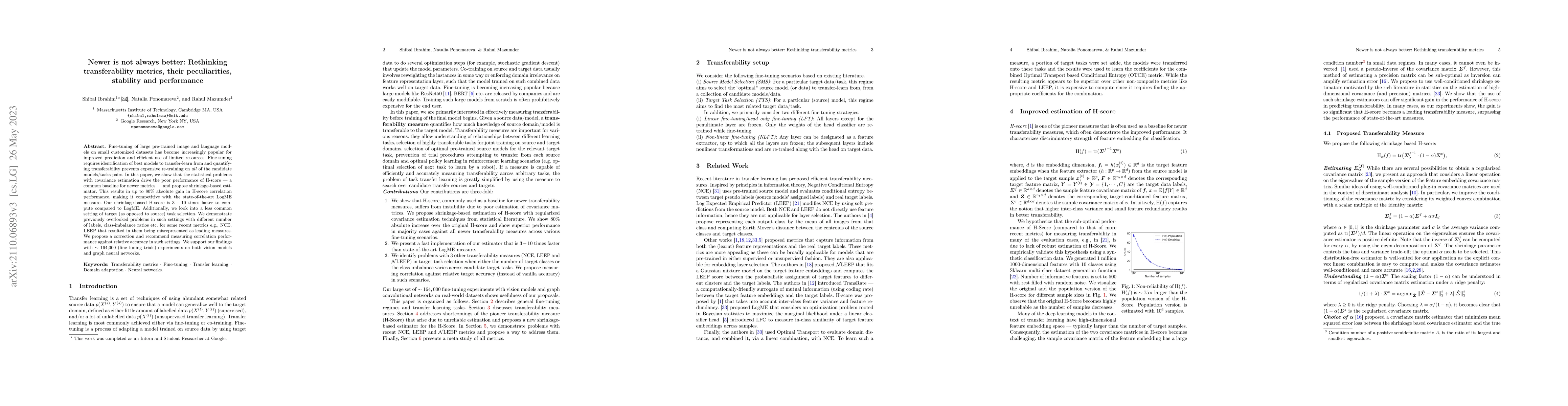 Thumbnail for Newer is not always better: Rethinking transferability metrics, their
  peculiarities, stability and performance
