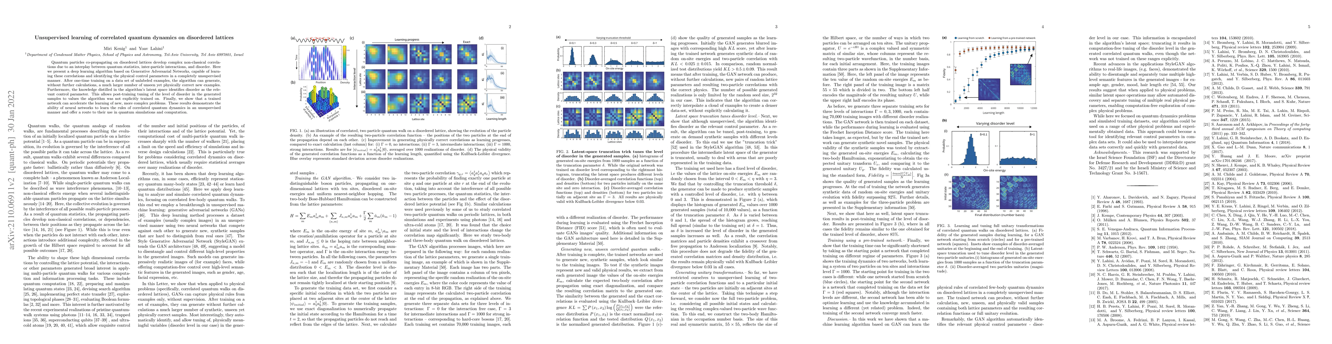 Thumbnail for Unsupervised learning of correlated quantum dynamics on disordered
  lattices