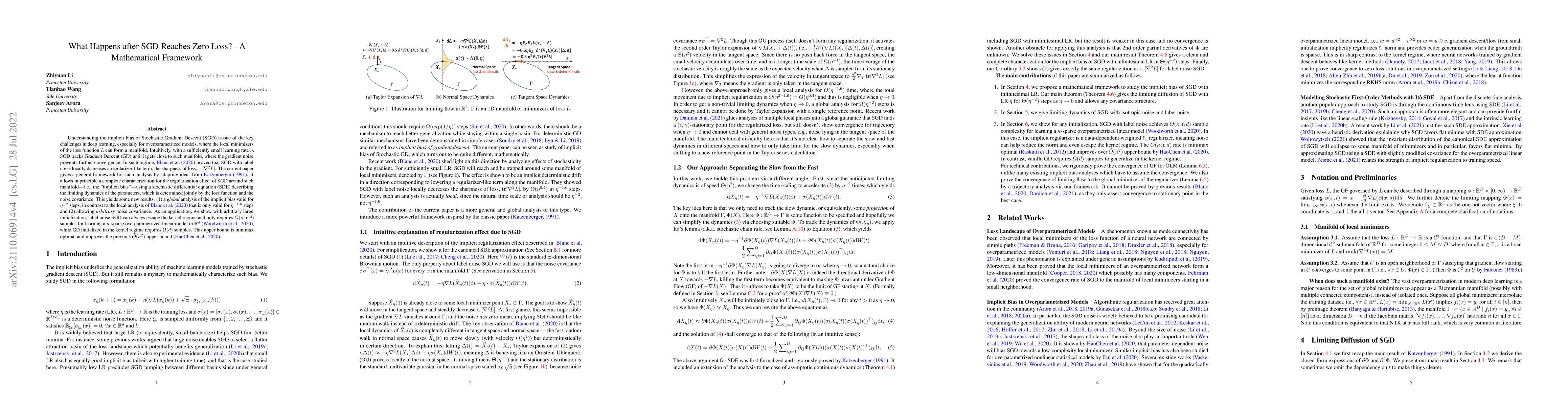 Thumbnail for What Happens after SGD Reaches Zero Loss? --A Mathematical Framework