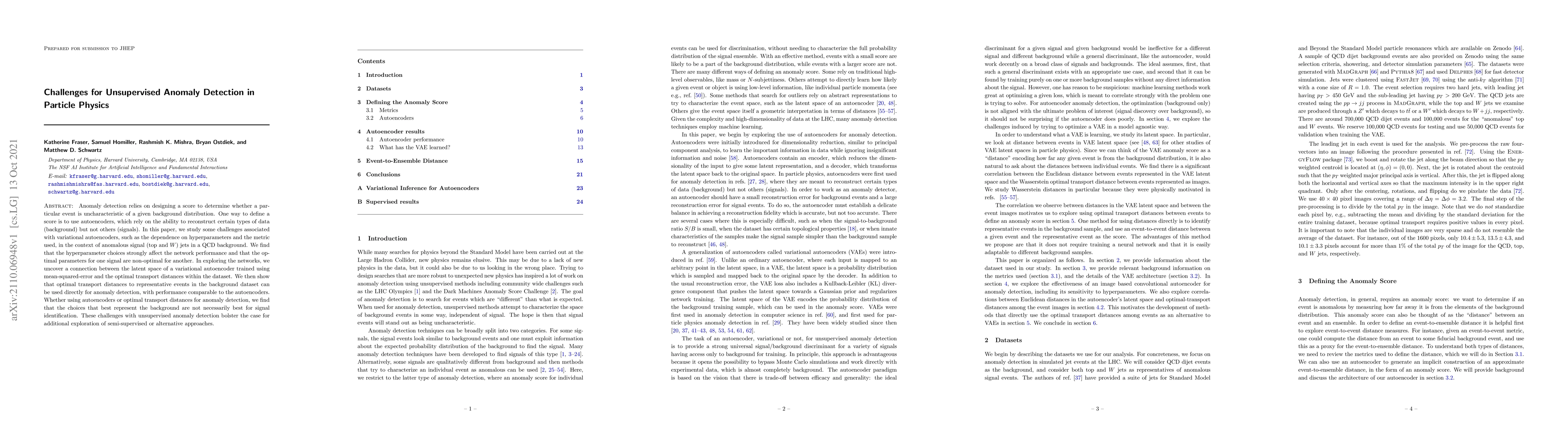 Thumbnail for Challenges for Unsupervised Anomaly Detection in Particle Physics