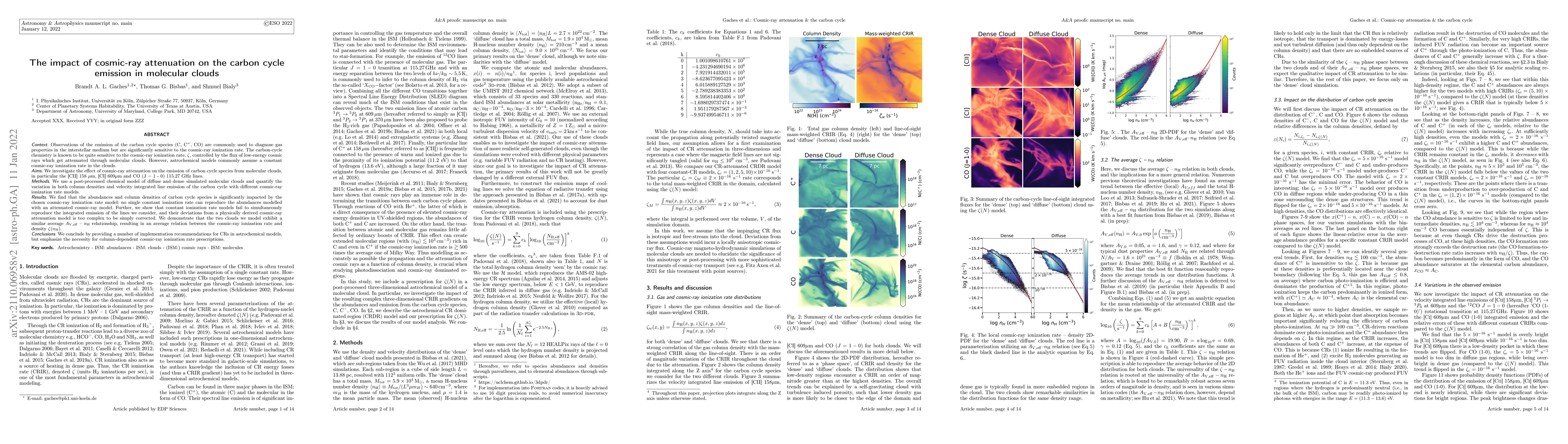 Thumbnail for The impact of cosmic-ray attenuation on the carbon cycle emission in
  molecular clouds