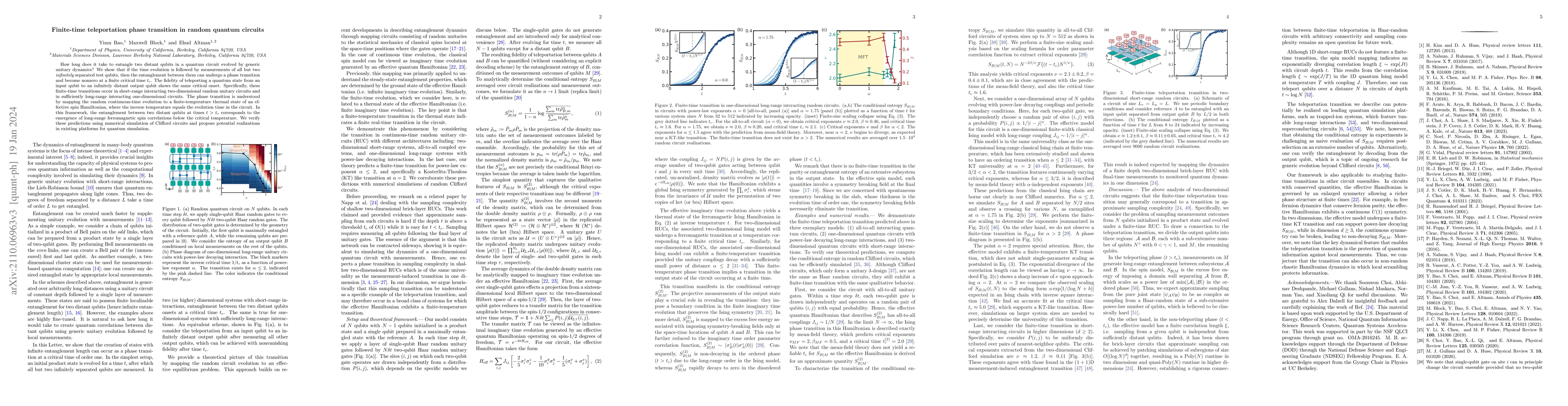 Thumbnail for Finite-time teleportation phase transition in random quantum circuits
