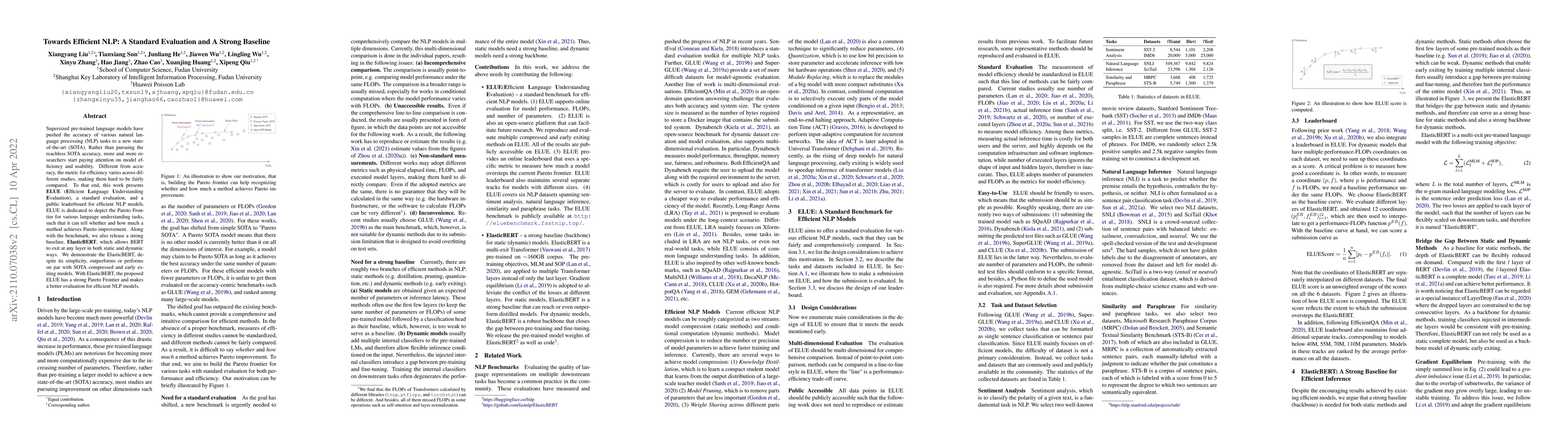 Thumbnail for Towards Efficient NLP: A Standard Evaluation and A Strong Baseline