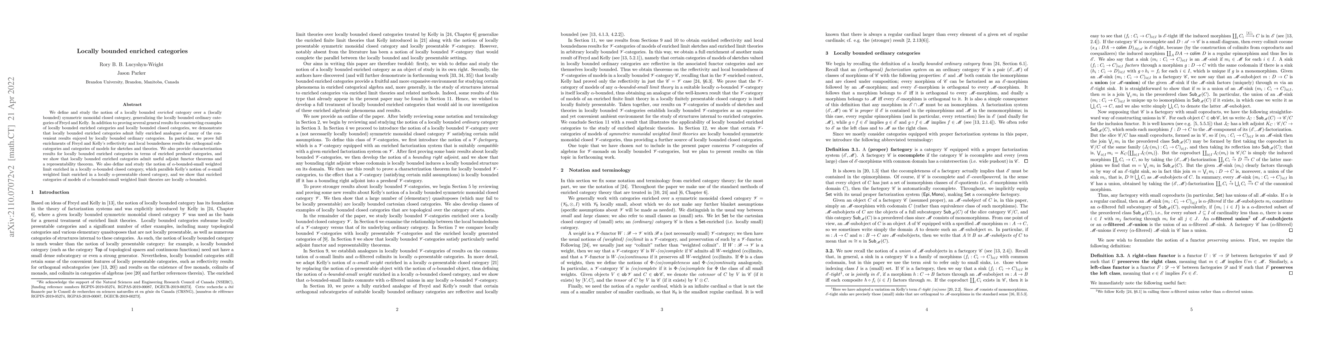 Thumbnail for Locally bounded enriched categories