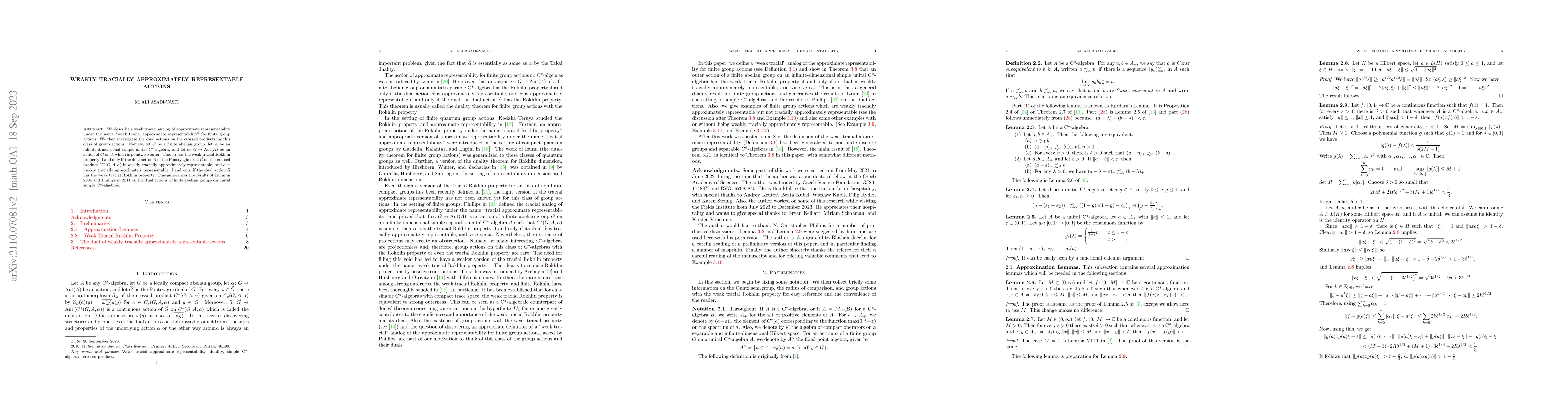Thumbnail for Weakly tracially approximately representable actions