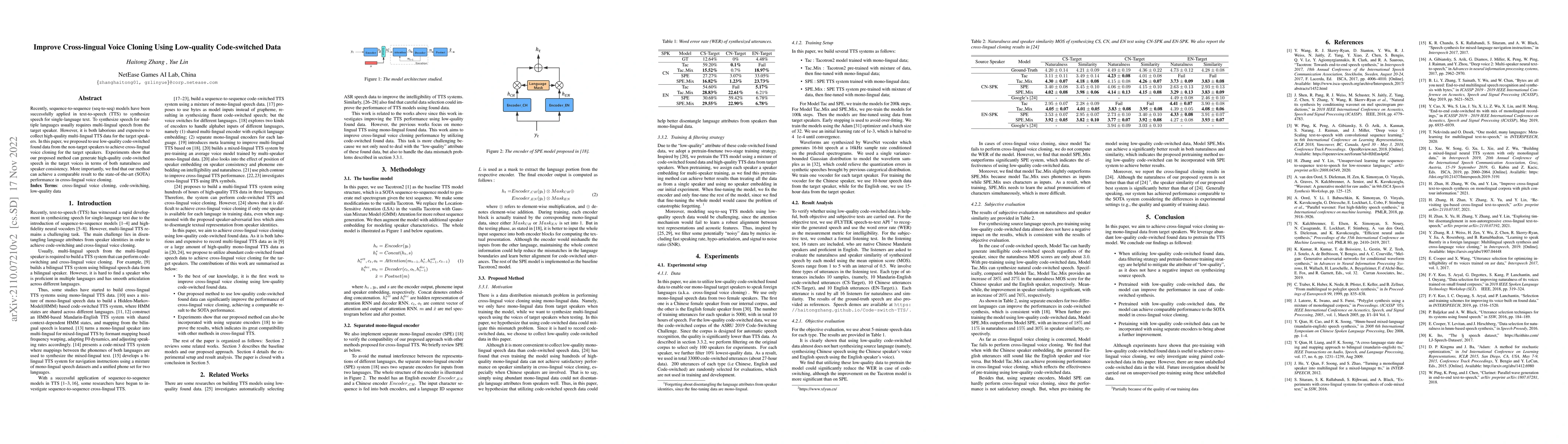 Thumbnail for Improve Cross-lingual Voice Cloning Using Low-quality Code-switched Data