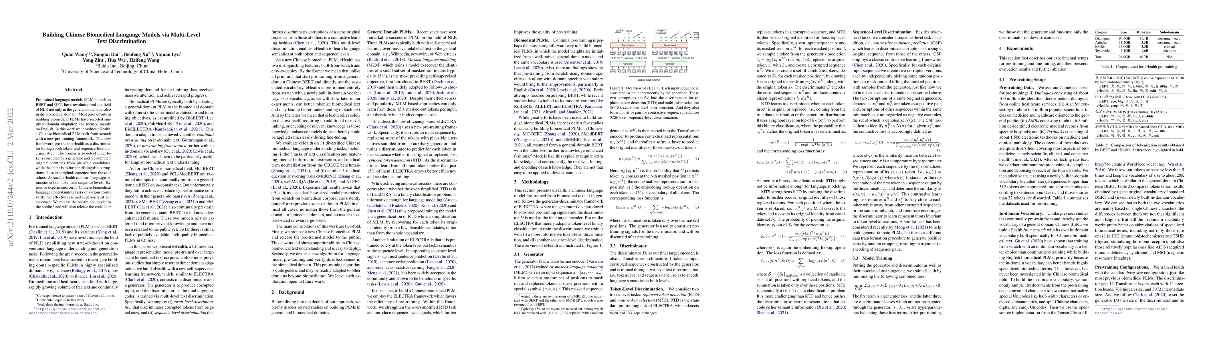 Thumbnail for Building Chinese Biomedical Language Models via Multi-Level Text
  Discrimination