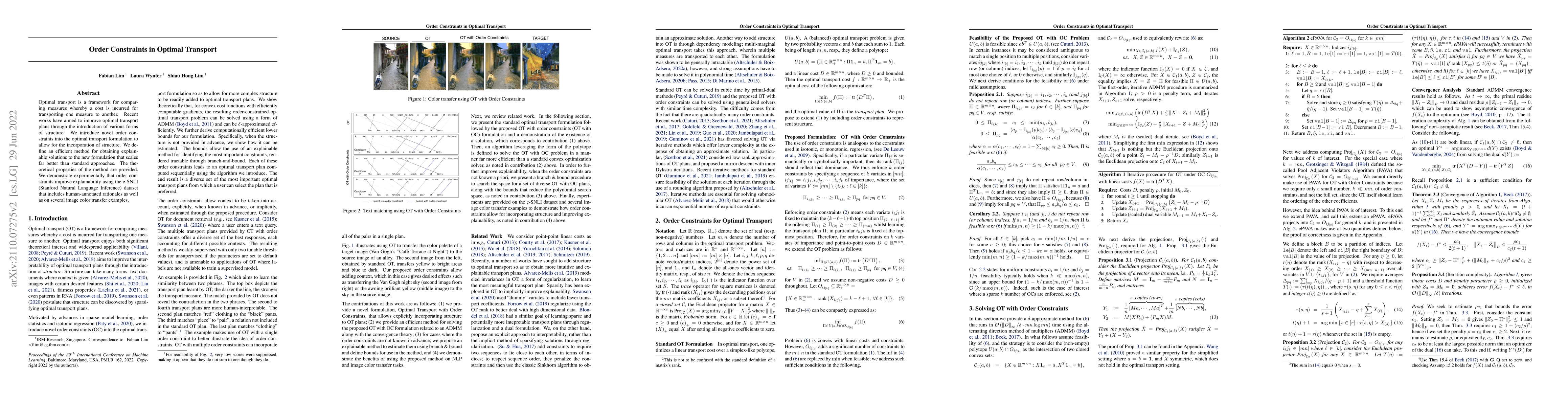 Thumbnail for Order Constraints in Optimal Transport