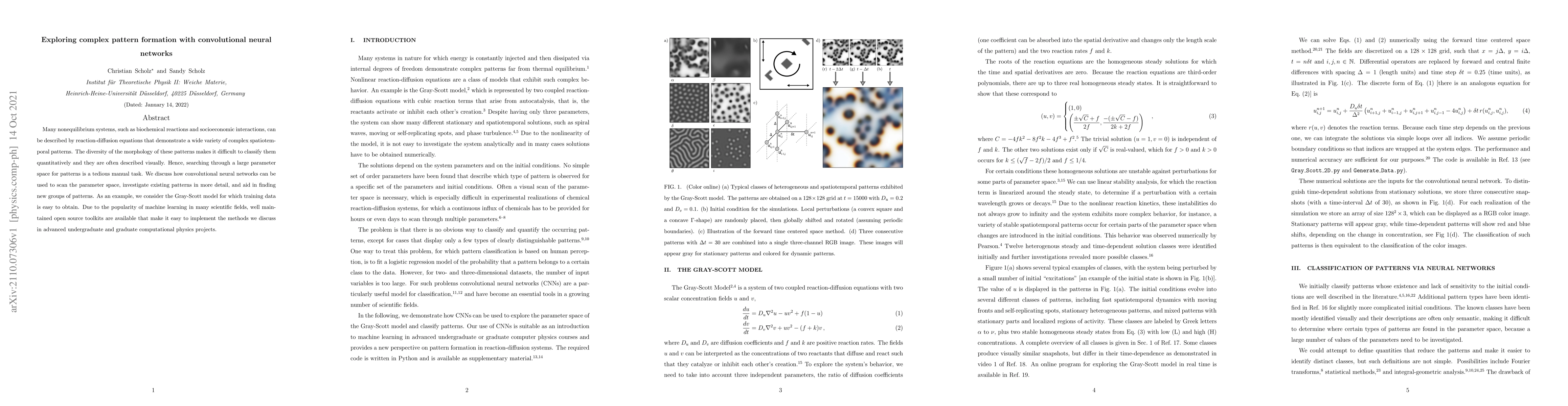 Thumbnail for Exploring complex pattern formation with convolutional neural networks