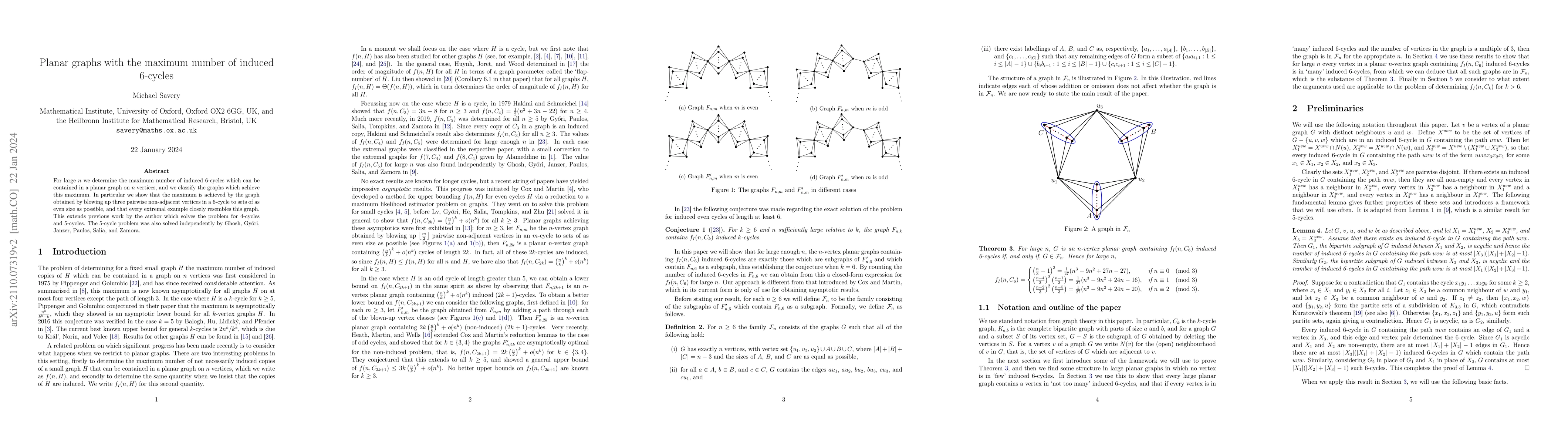 Thumbnail for Planar graphs with the maximum number of induced 6-cycles